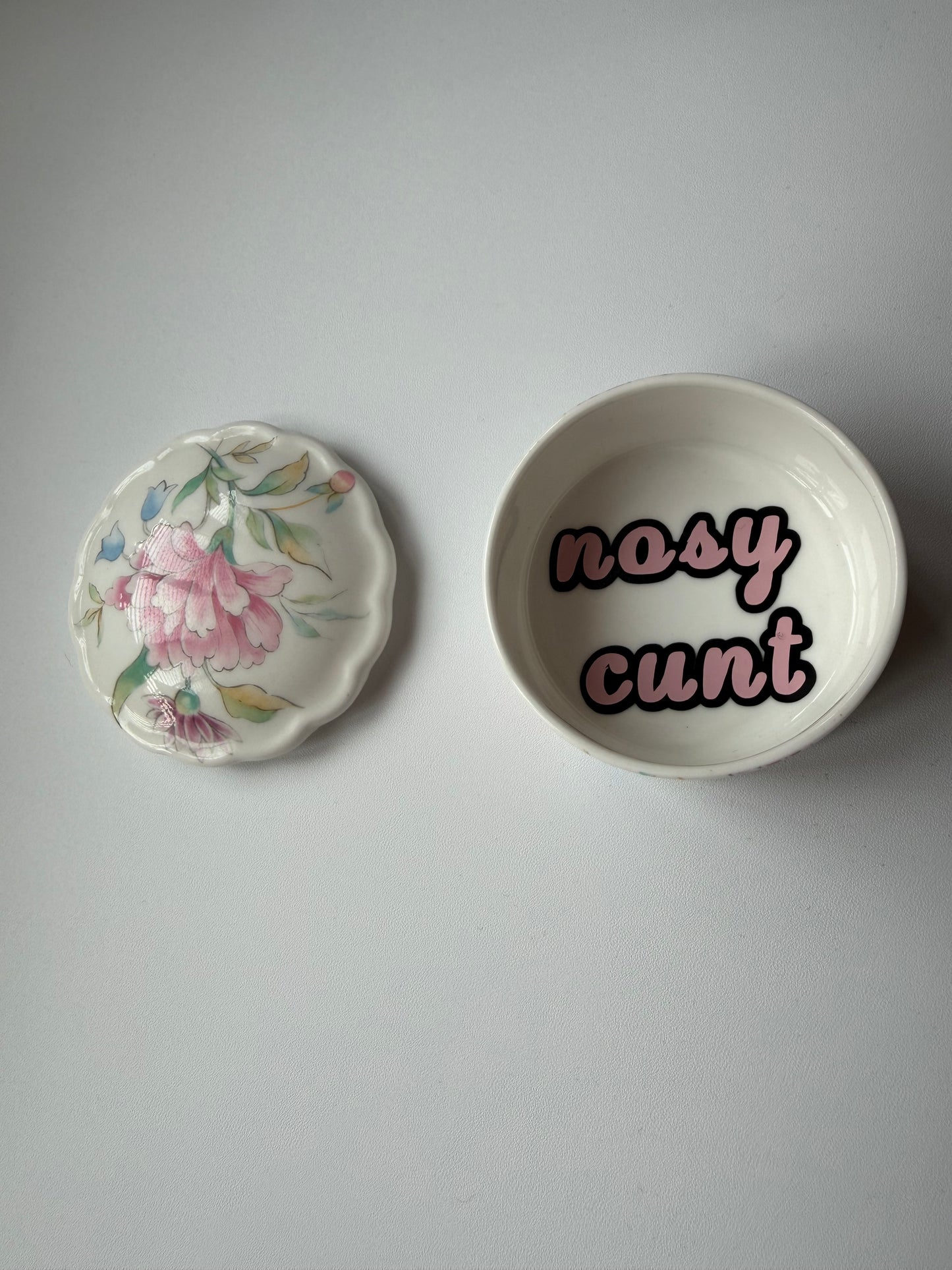 Nosy C#nt Sweary Trinket pot