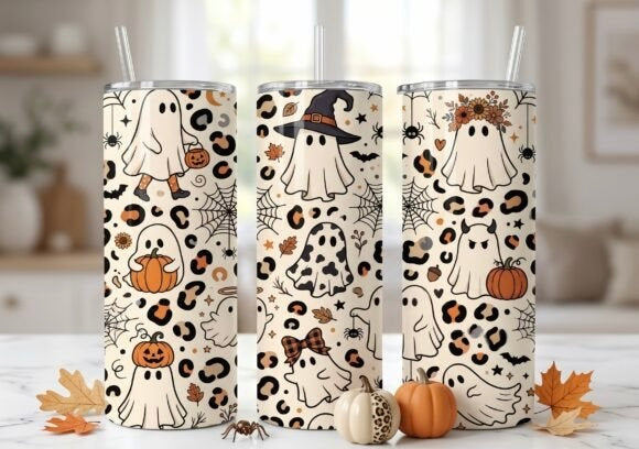 Leopard ghost 👻 20oz tumbler