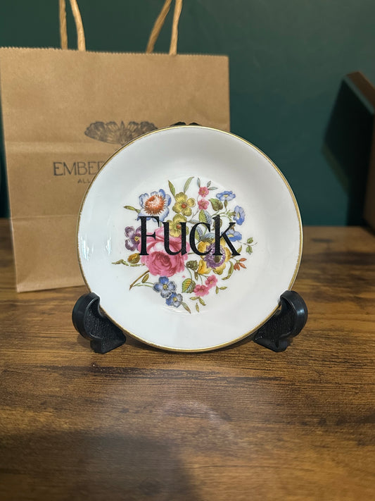 Rude decorative plate FUCK