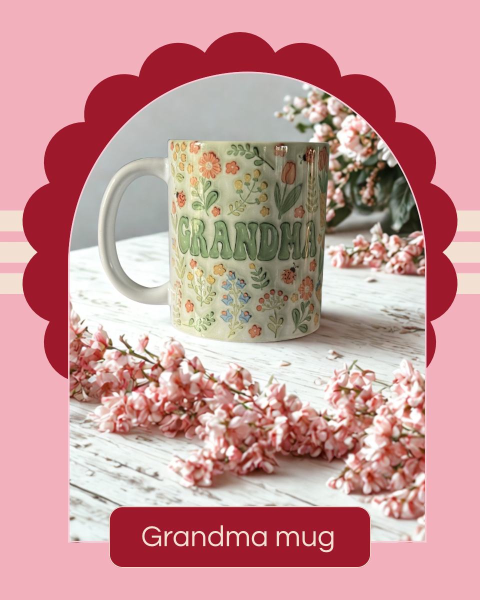 Spring Grandma mug 3D effect