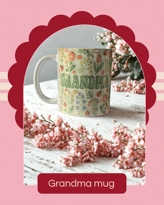 Spring Grandma mug 3D effect