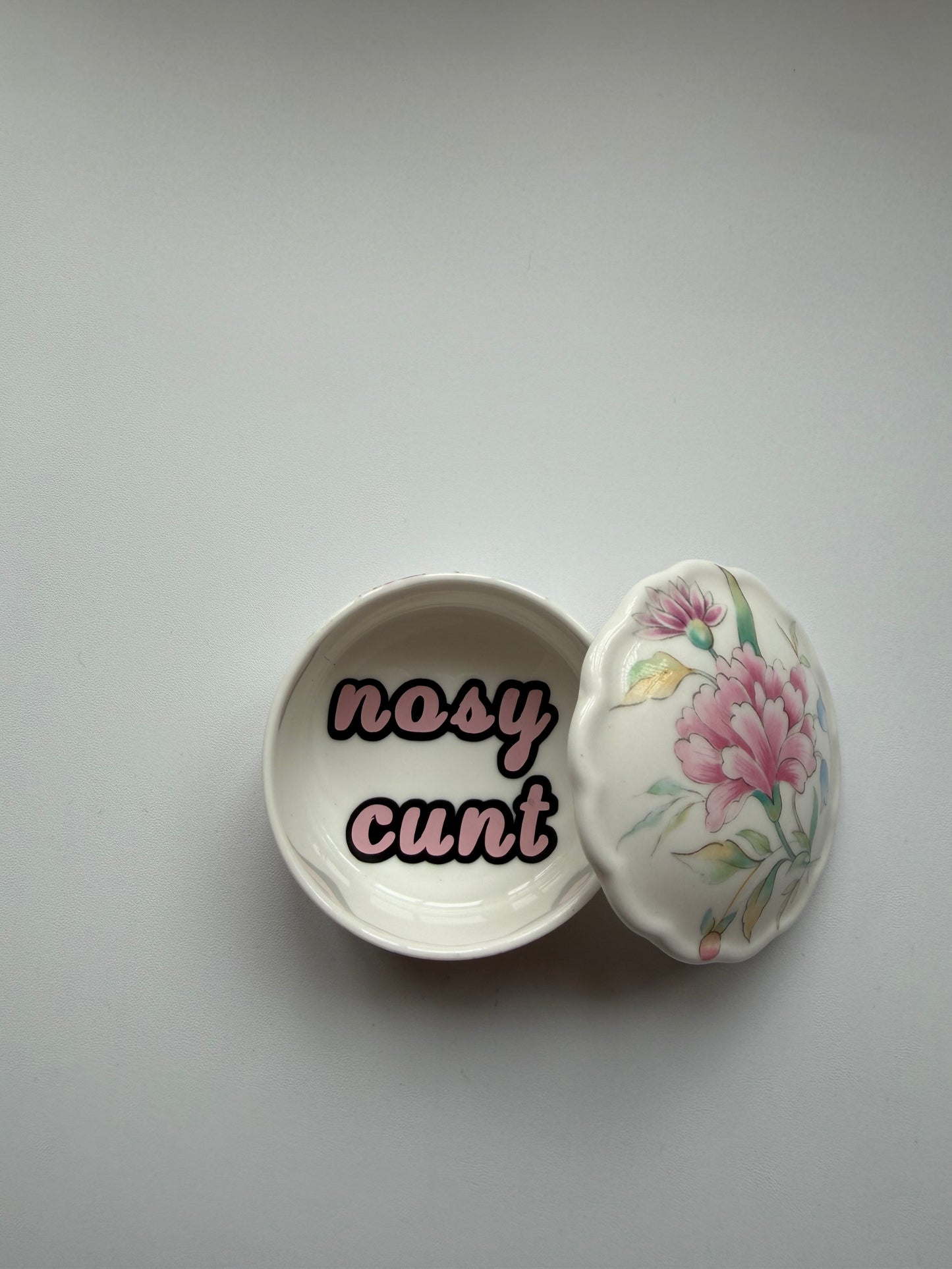 Nosy C#nt Sweary Trinket pot