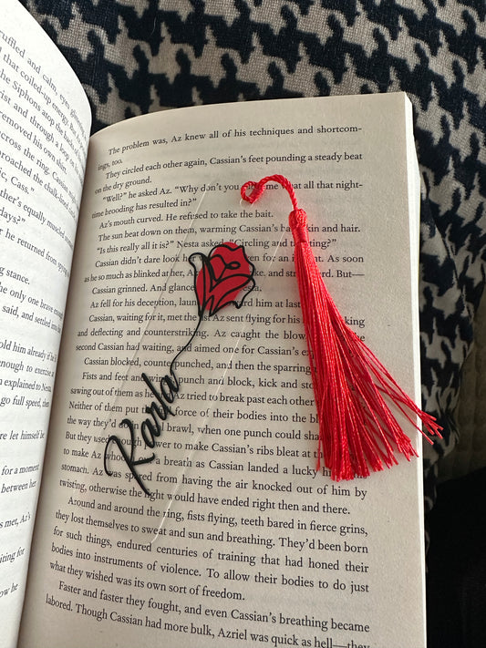 Personalised rose 🌹 bookmark