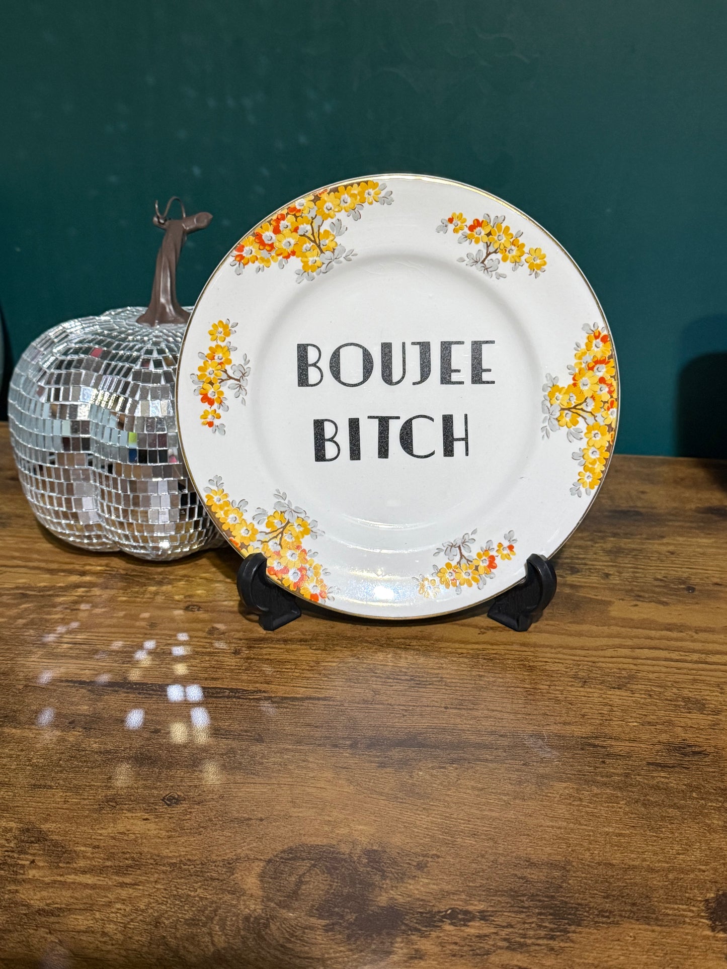 Boujee Bitch rude decor plate