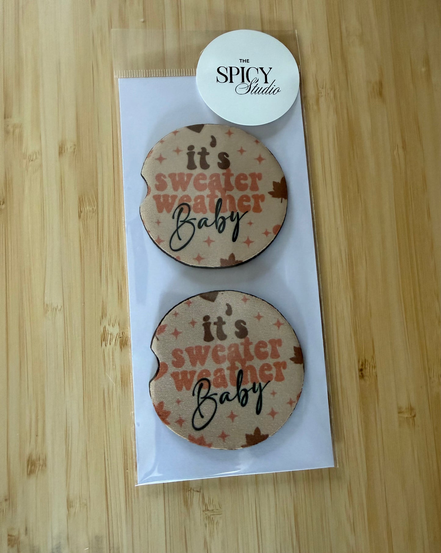 Sweater Weather Car Coasters
