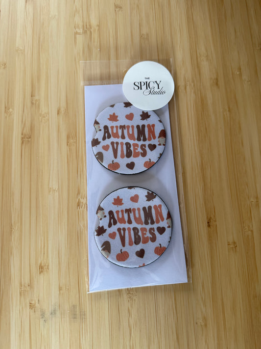 Autumn Vibes Car Coasters