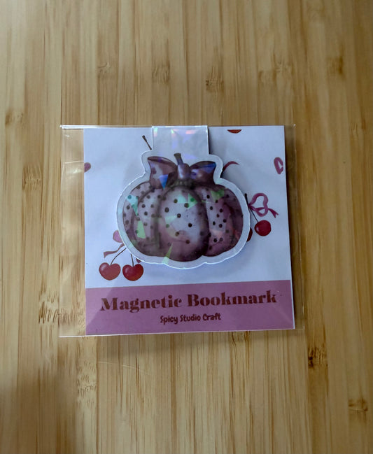 Pink Pumpkin Magnetic Bookmark