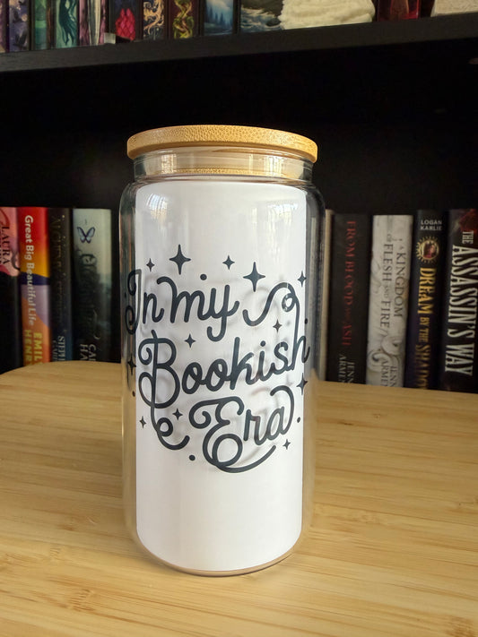In My Bookish Era Glass Can With Straw